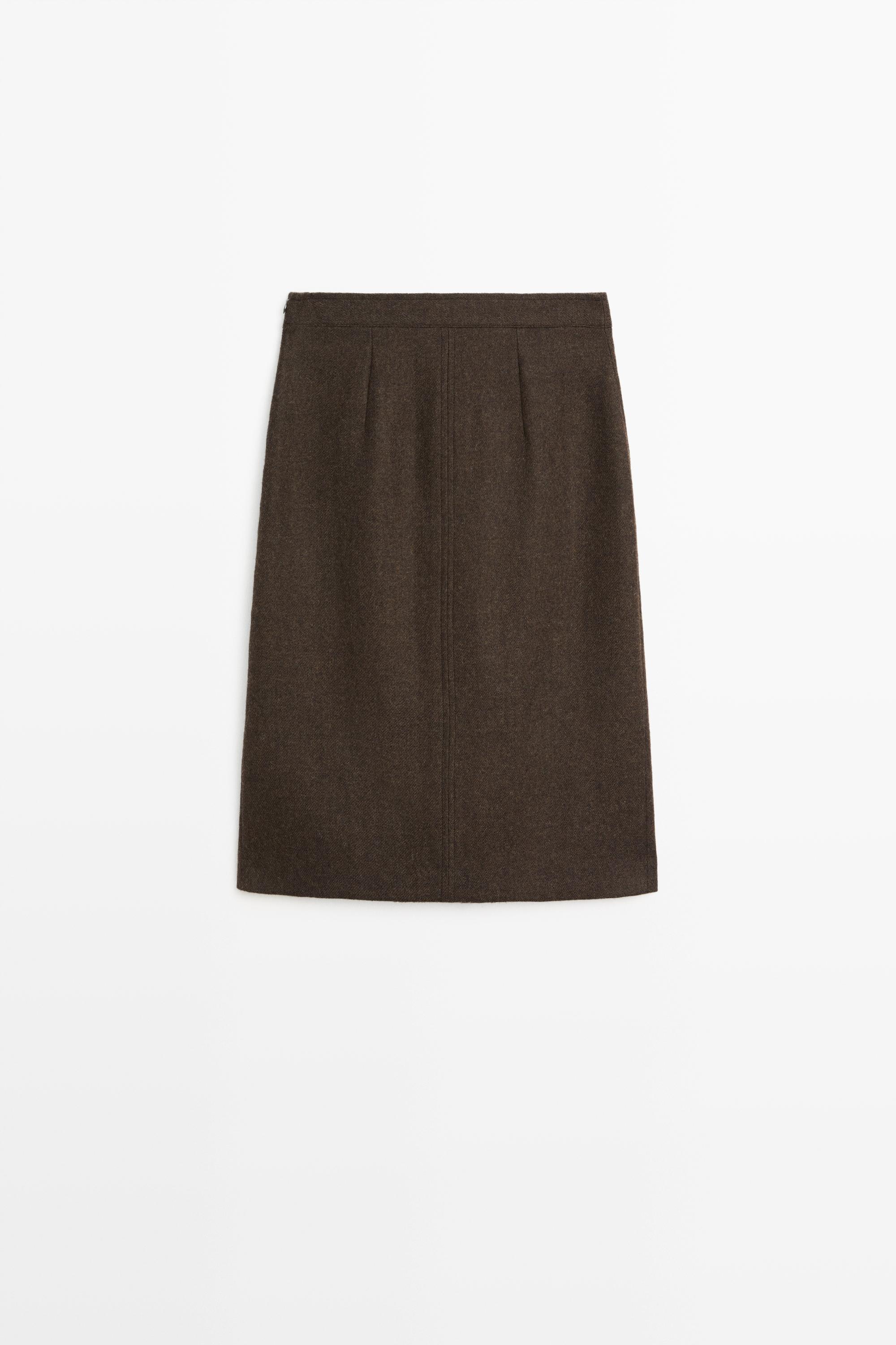 Jupe midi détail split